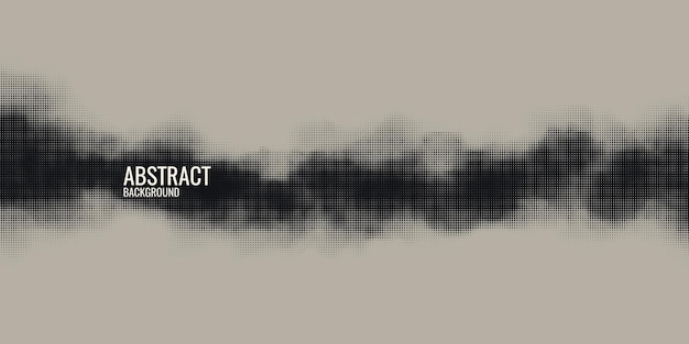 Impresión monocromática de raster de fondo de semitono vectorial abstracto
