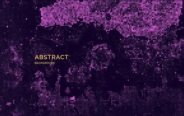 Impresión monocromática de raster de fondo de semitono vectorial abstracto