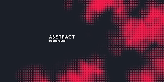 Impresión monocromática de raster de fondo de semitono vectorial abstracto