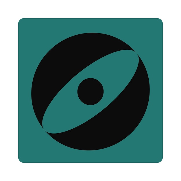 Impresión en negrita de círculos figuras en icono de Brutalismo Abstracto Signo brutalista ojo en forma geométrica Parche en estilo Bauhaus elemento de diseño y2k Ilustración vectorial aislada plana en fondo blanco