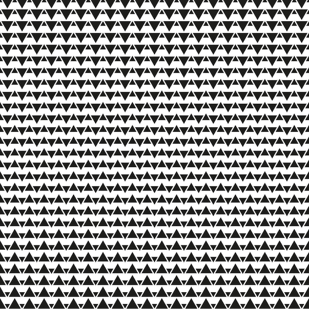 Impresión de patrón de semitono de diseño de triángulo geométrico abstracto. Fondo geométrico del triángulo blanco y negro.