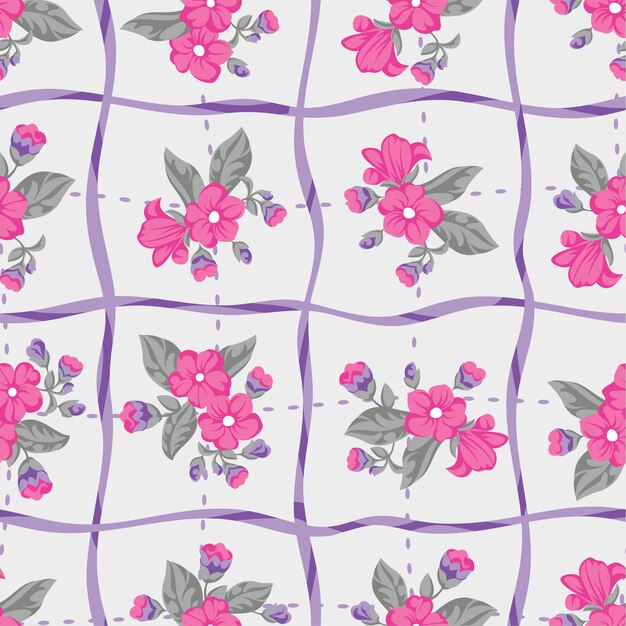 Impresión de patrón de vector de moda de flor