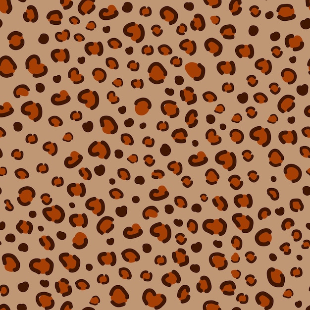 Impresión de piel de leopardo patrón sin costuras Ilustración vectorial para papel tapiz de tela o moda cotidiana