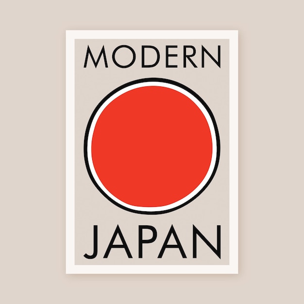 Impresión de póster minimalista de Japón moderno