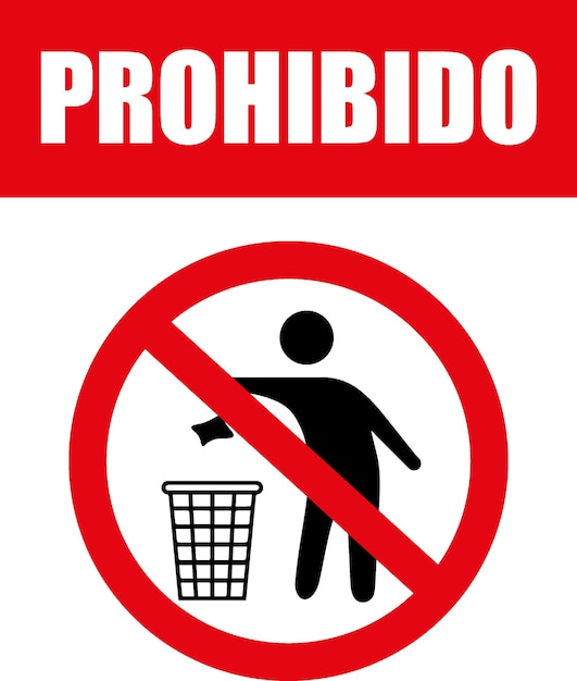 Impresión Prohibido Botar Basura