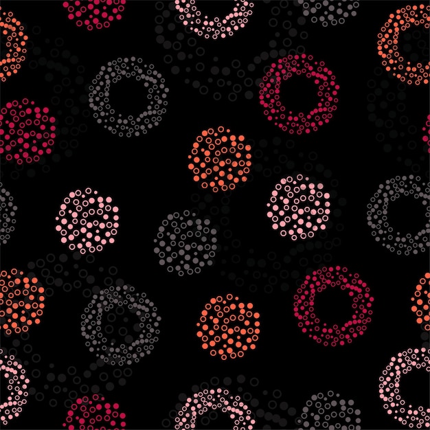 Impresión punteada simple dibujada a mano irregular pequeños lunares aislados sobre un fondo rosa claro