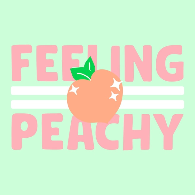 Impresión retro de la sensación de peachy