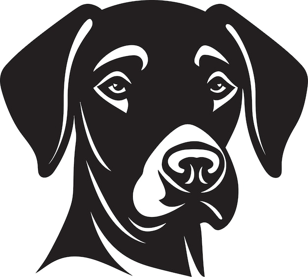 Vector impresión de tinta ilustración de perro negro sable sombra posición obra artística vectorial de perro