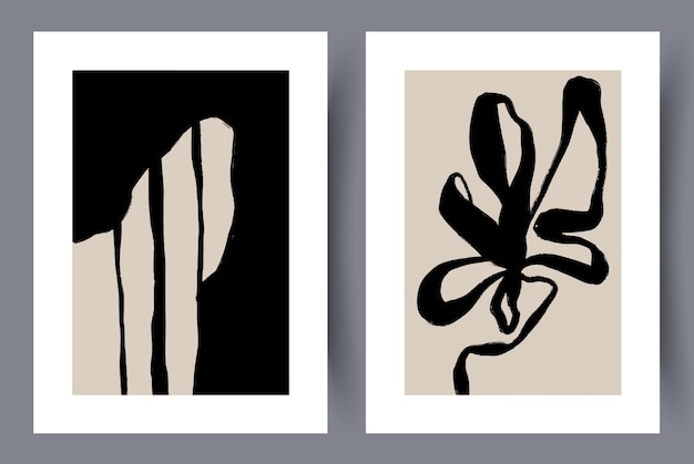 Impresión de vector abstracto escandinavo Fondo de arte de pared abstracto minimalista para imprimir estilo de vector escandinavo