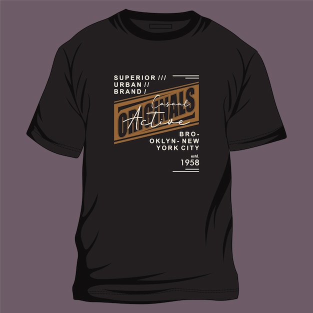 impresión de vector de camiseta gráfica de marca urbana superior