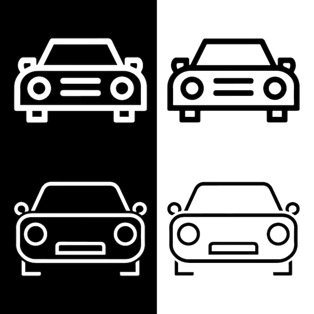 Impresión del vector del icono del coche