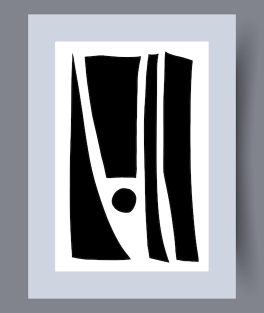 Impresión vectorial abstracta escandinava. Fondo de arte de pared abstracto minimalista para imprimir. Estilo vectorial escandinavo.