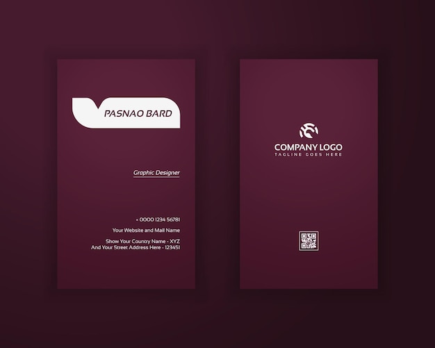 Impresión vectorial de color gradiente marrón lista para personalizar la elegante plantilla de tarjeta de visita