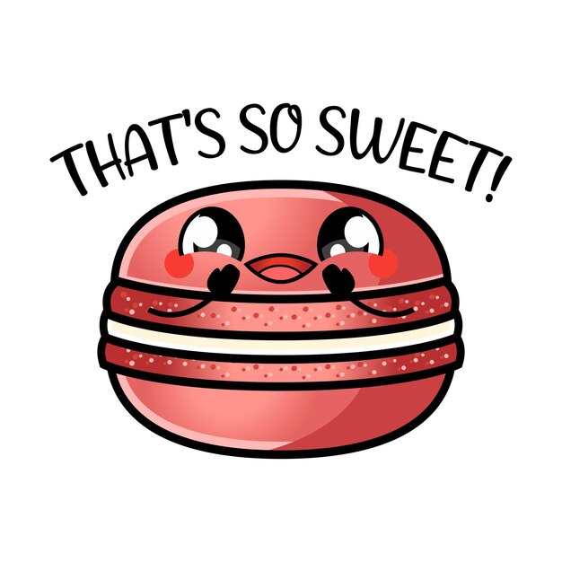 Impresión vectorial de lindos macarrones para camisetas u otros usos Gráficos de camisetas Gráfico textil Elemento de diseño para carteles, pancartas, tarjetas de felicitación