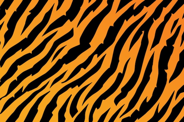 Impresión vectorial de tigre o textura de piel con rayas abstractas y patrón repetido