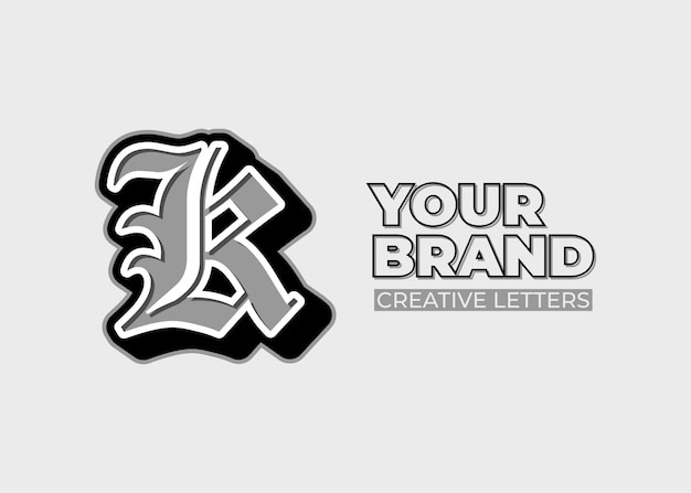 Impresionante conjunto de alfabeto de logo letra K