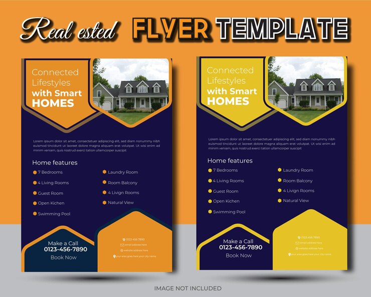 Impresionante diseño de folletos inmobiliarios para resaltar sus propiedades