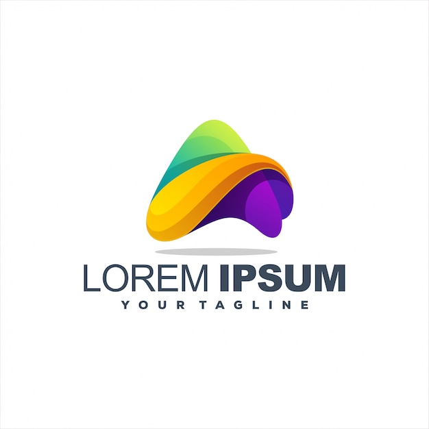 Impresionante diseño de logotipo abstracto degradado