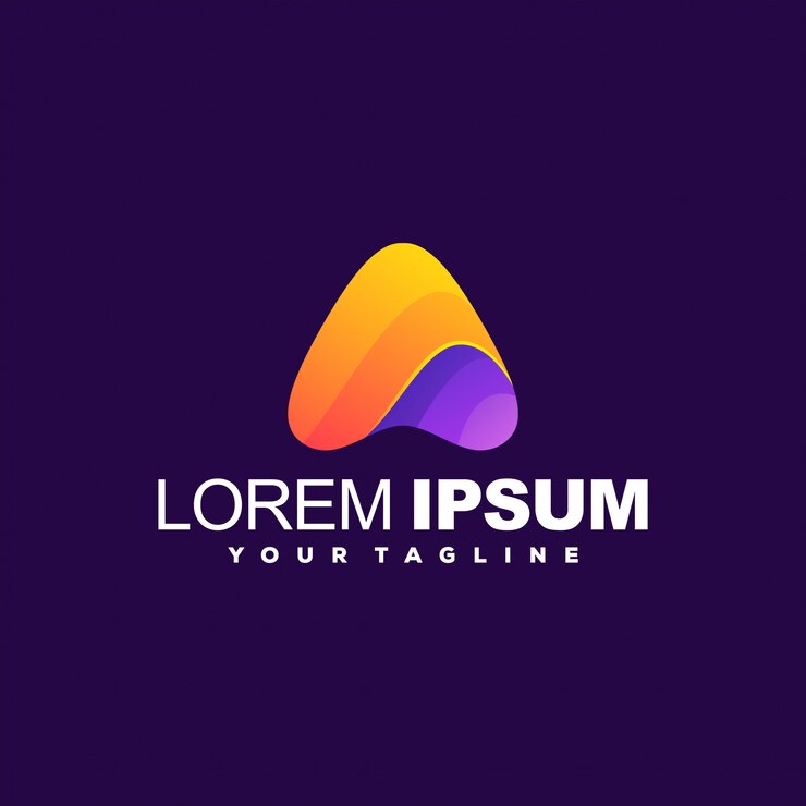 Vector impresionante diseño de logotipo degradado abstracto