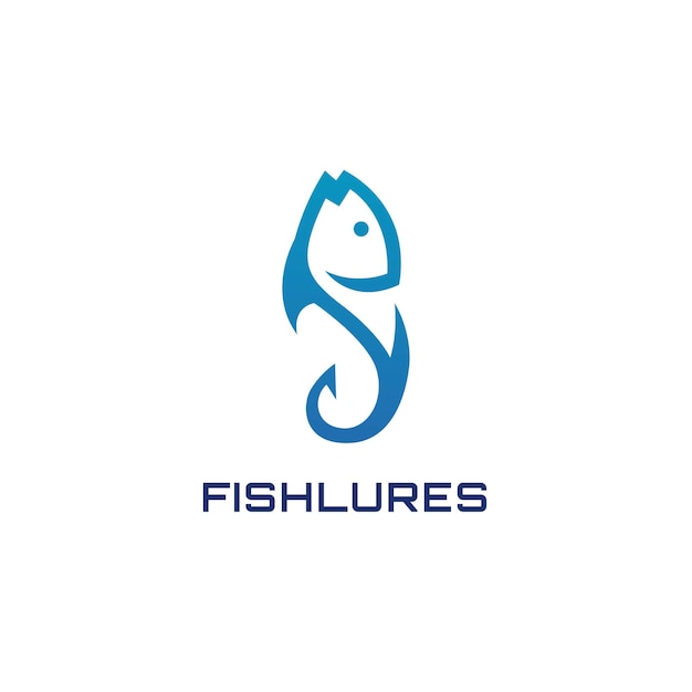 Impresionante diseño de logotipo de icono de señuelo de pesca