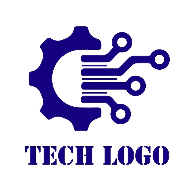 impresionante diseño de logotipo de tecnología