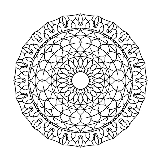 Impresionante diseño de mandala perfecto para la decoración del hogar meditación y página de colorear