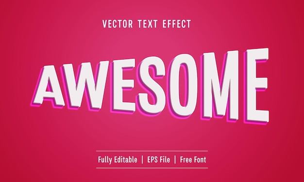 Vector impresionante efecto de texto vectorial