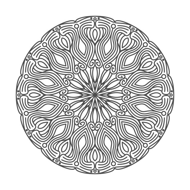 Impresionante y elegante arte de mandala.