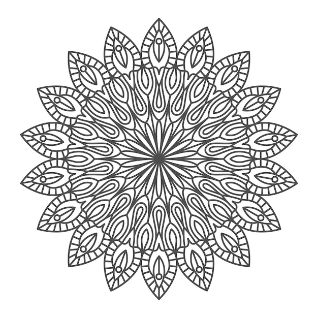 Impresionante y elegante arte de mandala.