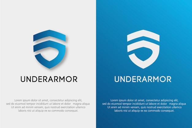 impresionante escudo armadura seguridad logo vector libre