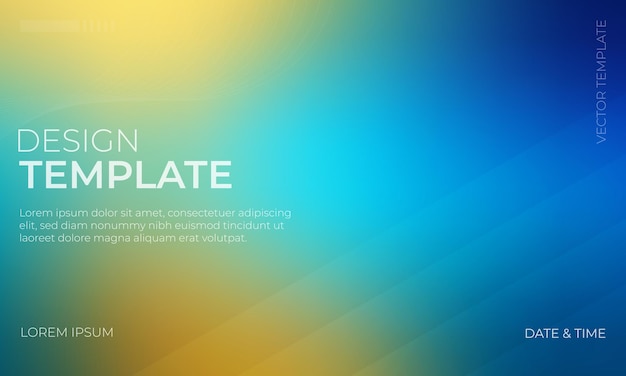 Impresionante fondo de gradiente azul cian y dorado para el contenido visual