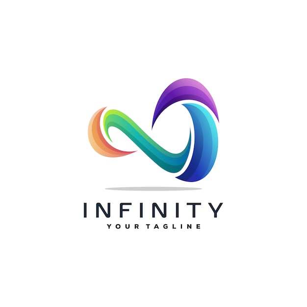 Impresionante infinity logo diseño vectorial