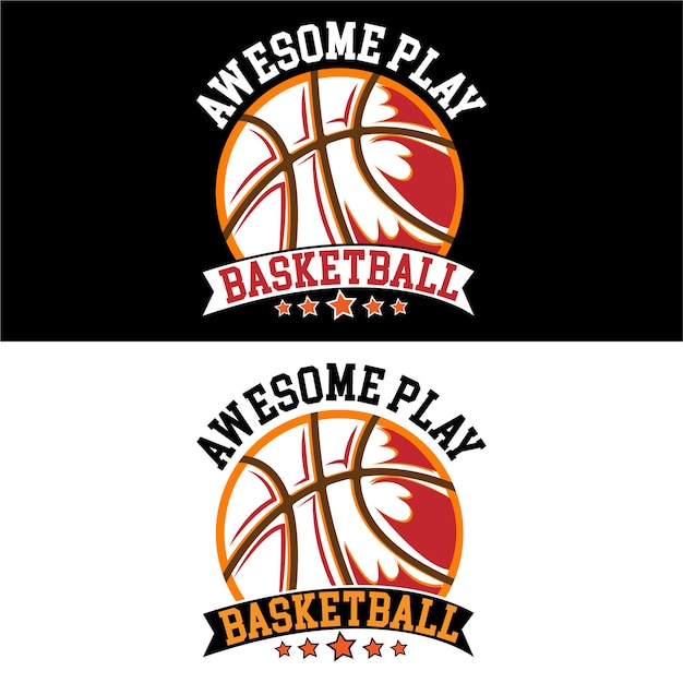 Impresionante juego de baloncesto Diseño de camiseta de baloncesto.