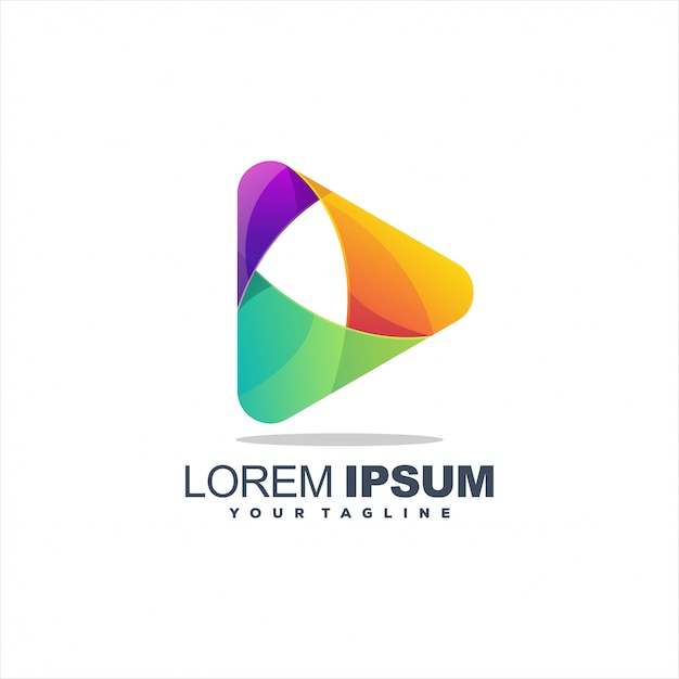 Impresionante juego de diseño de logotipo de medios