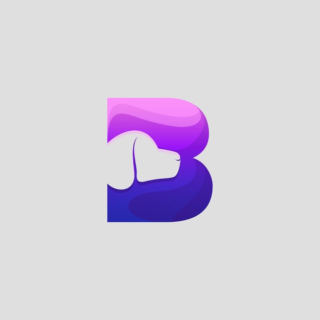 Impresionante letra B Beagle Dog Premium Logo Vector