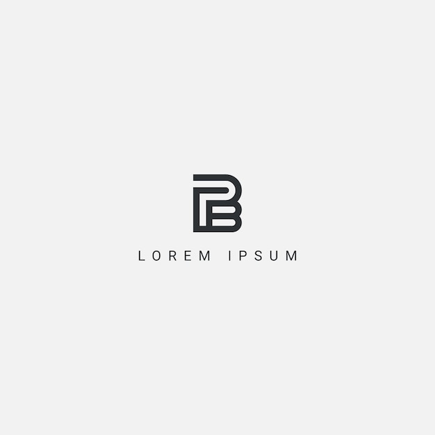 Impresionante letra creativa de moda PB BP logotipo de icono abstracto basado inicial