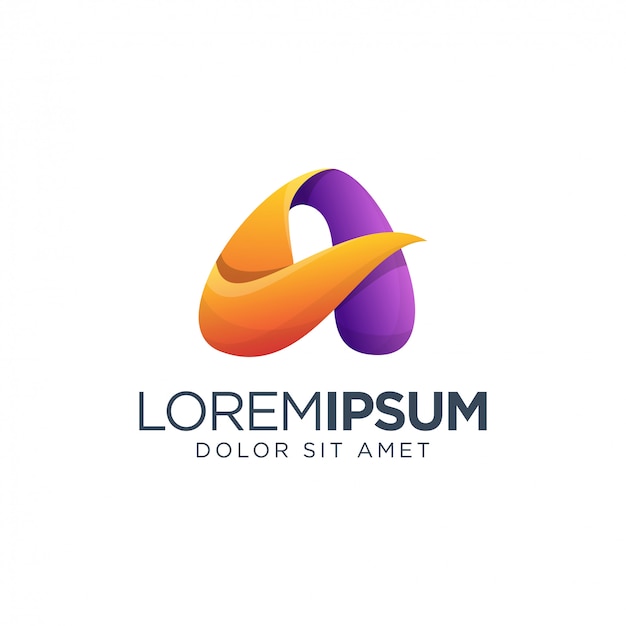 Impresionante letra A Logo