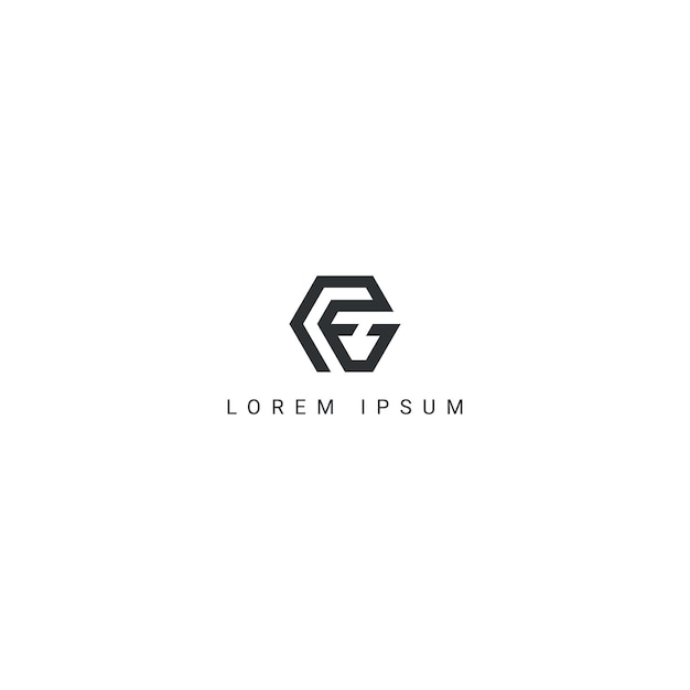 Impresionante letra de moda creativa GF FG logotipo de icono abstracto basado en inicial