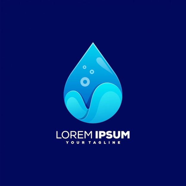 Impresionante logo de color de agua