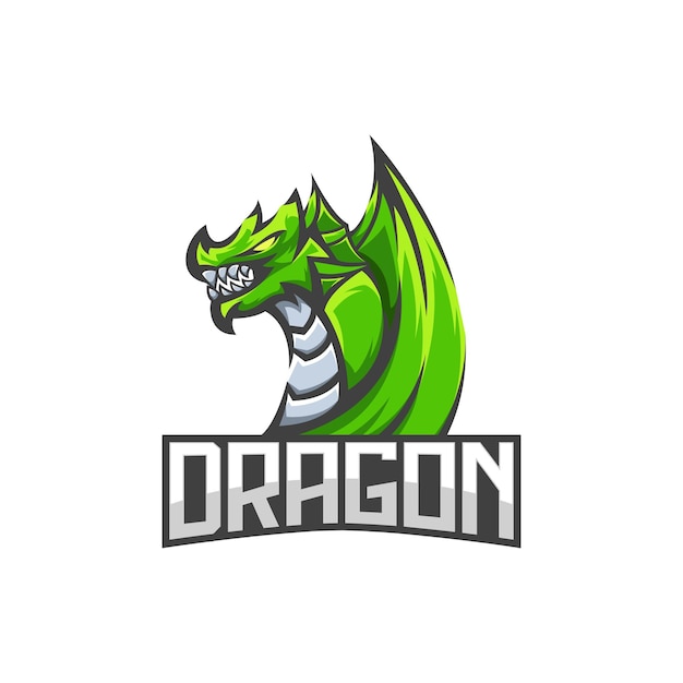 Impresionante logo de dragón de esport