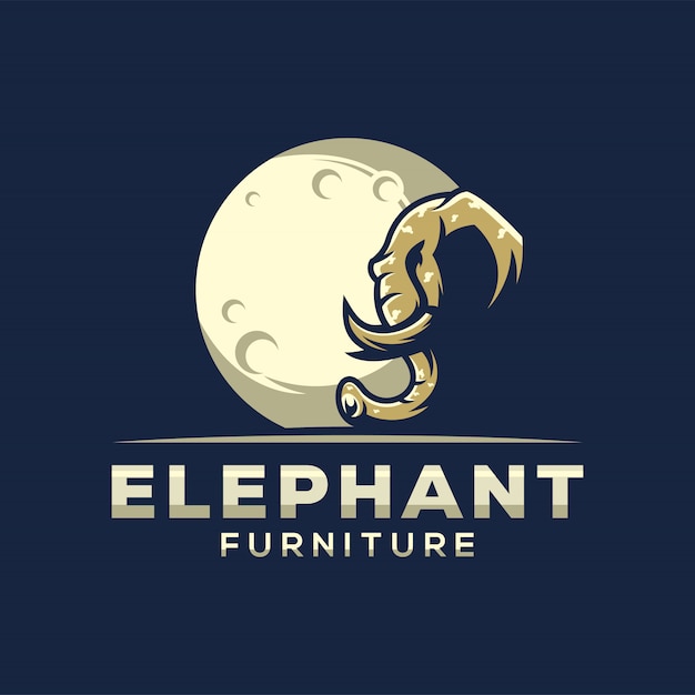 Impresionante logo de elefante para muebles.