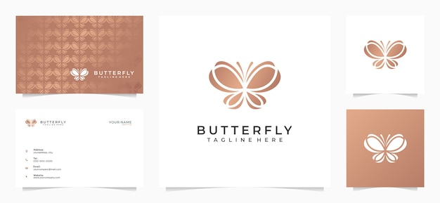 impresionante logo de mariposa