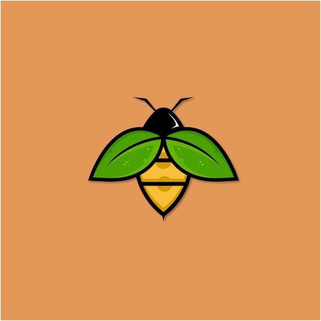 Vector impresionante logotipo abeja natural