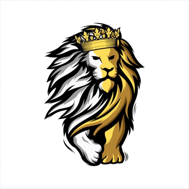 Impresionante logotipo de la mascota del león