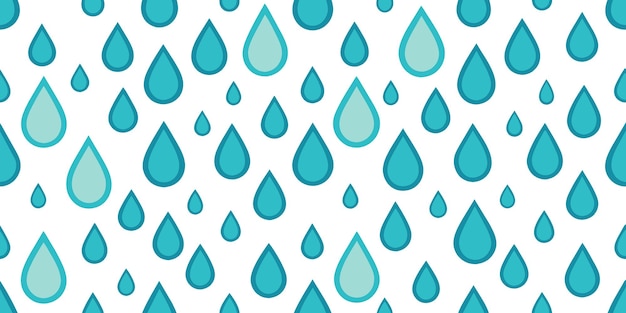 Impresionante patrón de gotas de agua vectorial en un telón de fondo beige sin costuras