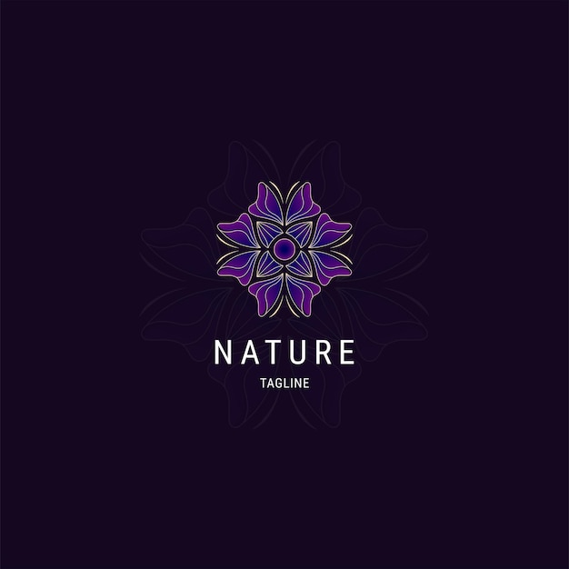 Impresionante plantilla de logotipo de naturaleza