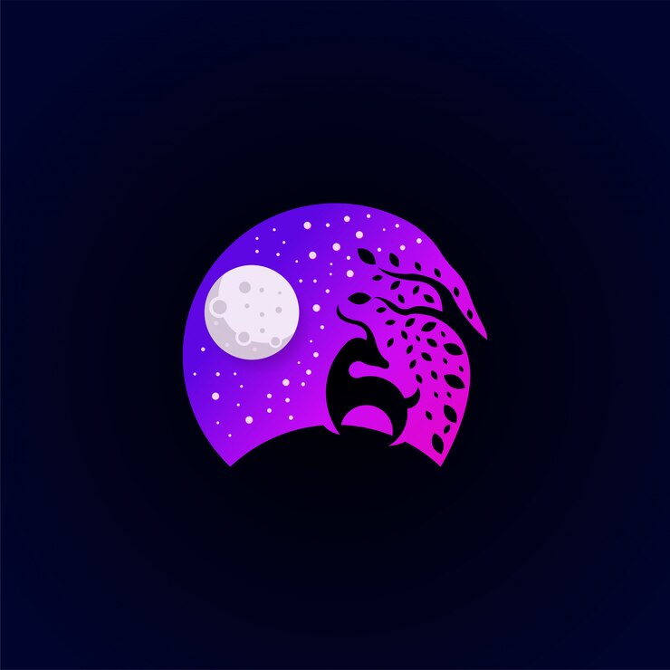 Vector impresionante plantilla de logotipo premium de vida nocturna colorida