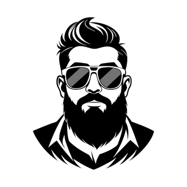 Una impresionante representación de un caballero guapo con un peinado a la moda y una barba impecable
