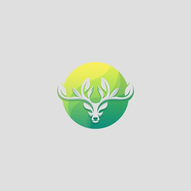 Impresionante vector de logotipo premium de hoja de ciervo