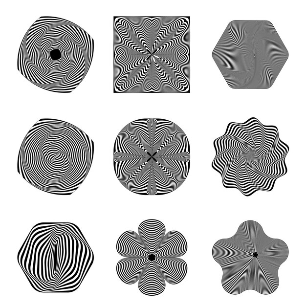 Impresionantes patrones de arte de líneas geométricas